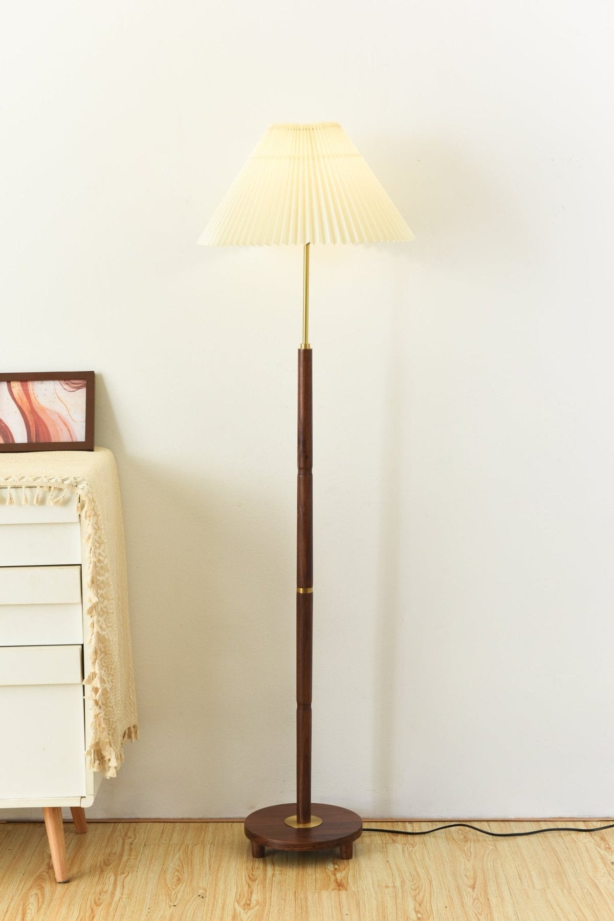 Axya Vintage Pleated Floor Lamp - view 10