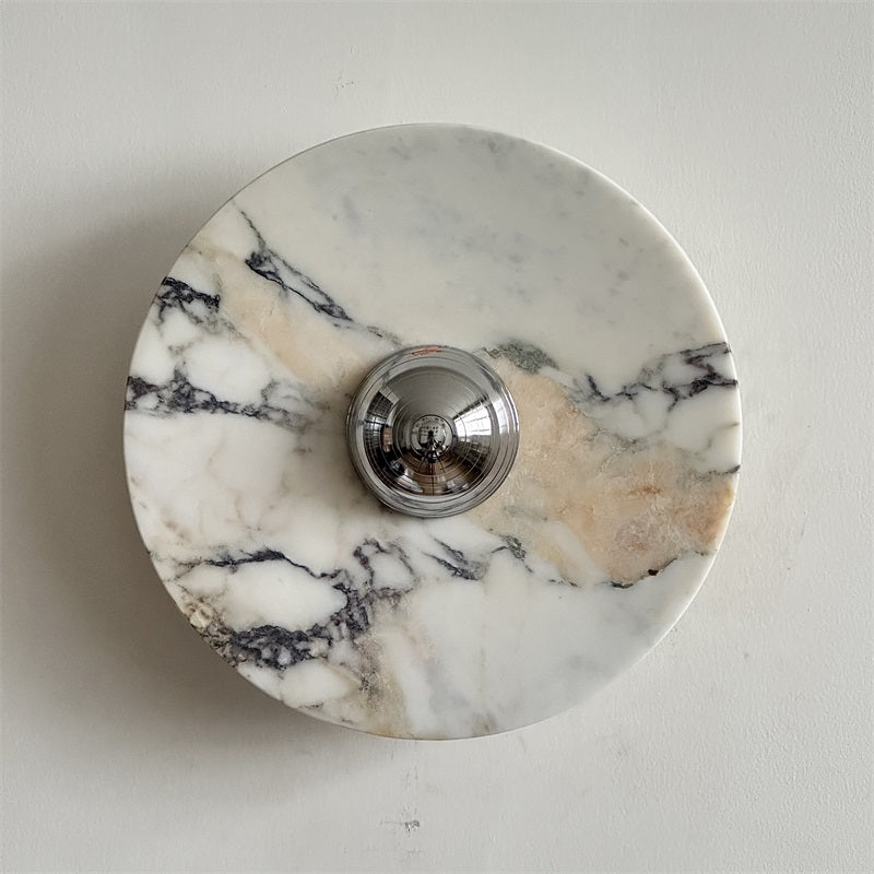 Calacatta Round Marble Wall Sconce