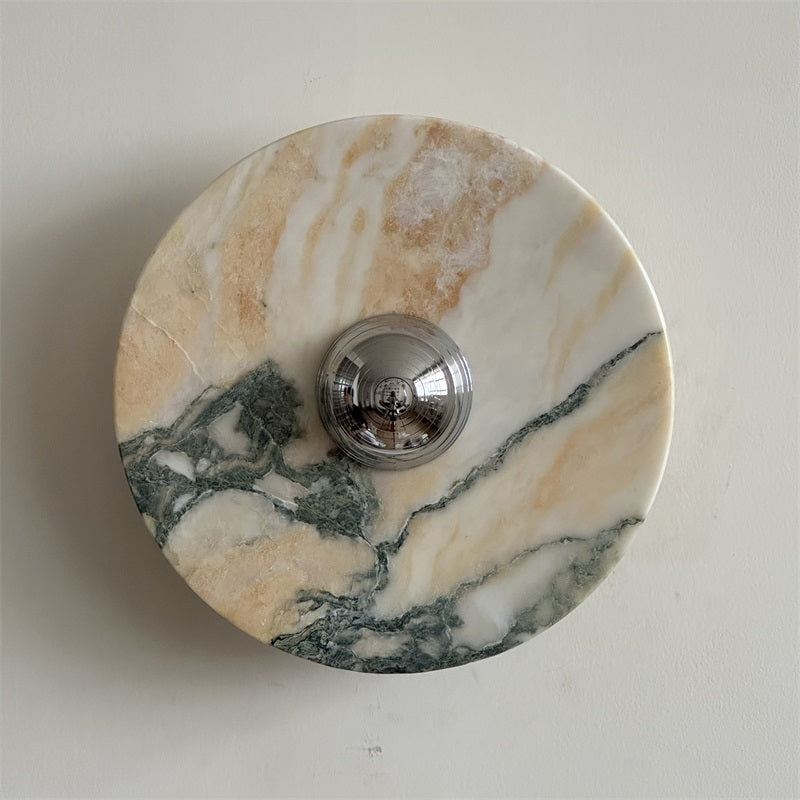 Calacatta Round Marble Wall Sconce
