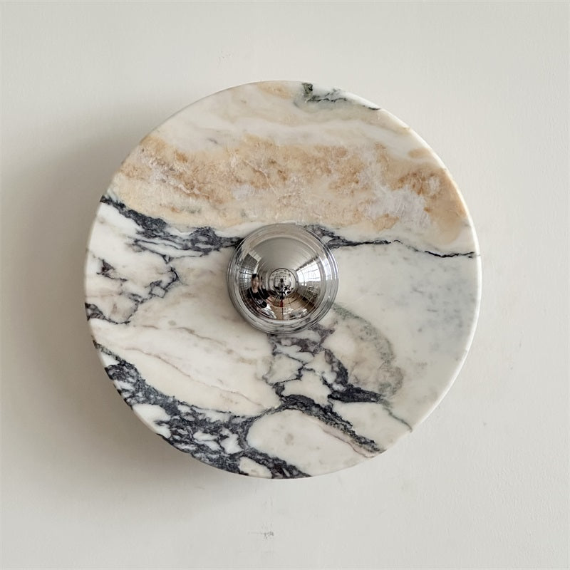Calacatta Round Marble Wall Sconce