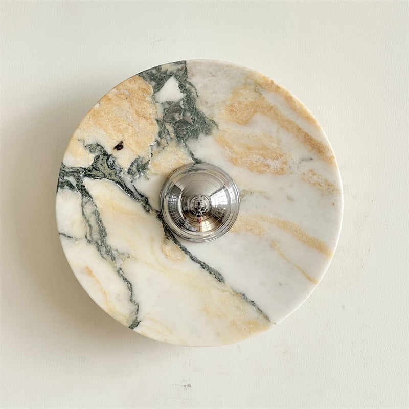 Calacatta Round Marble Wall Sconce