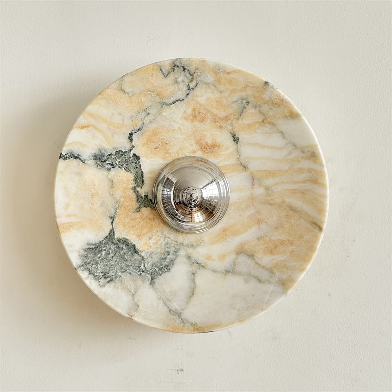 Calacatta Round Marble Wall Sconce