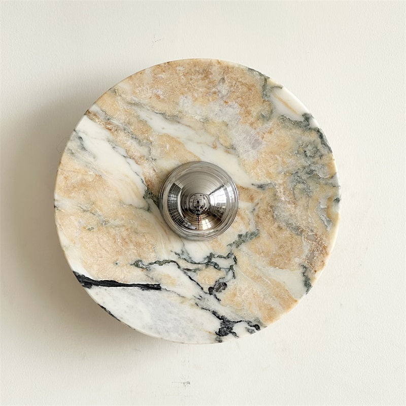 Calacatta Round Marble Wall Sconce
