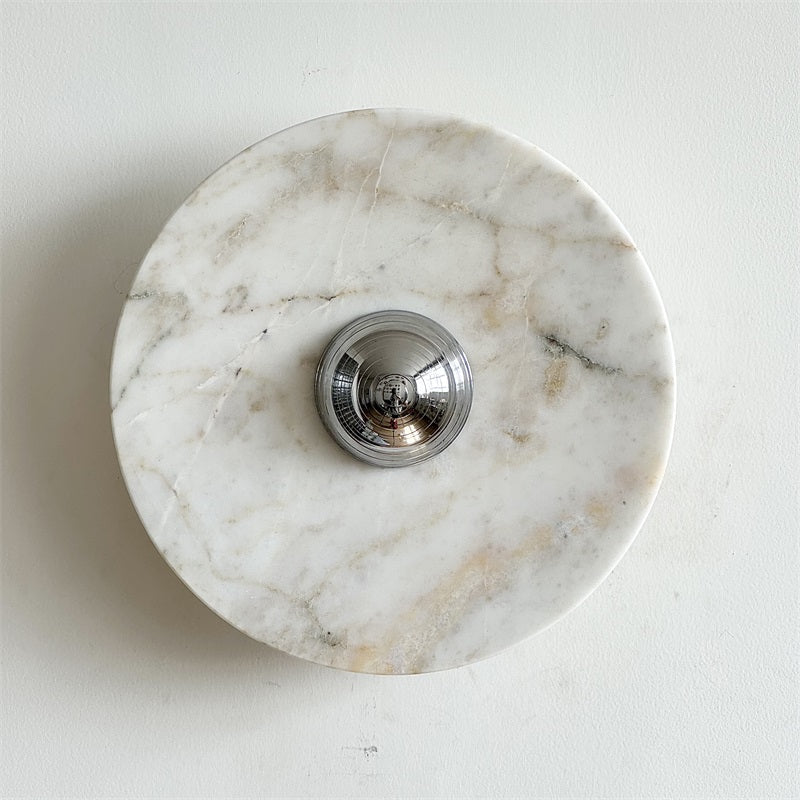 Calacatta Round Marble Wall Sconce