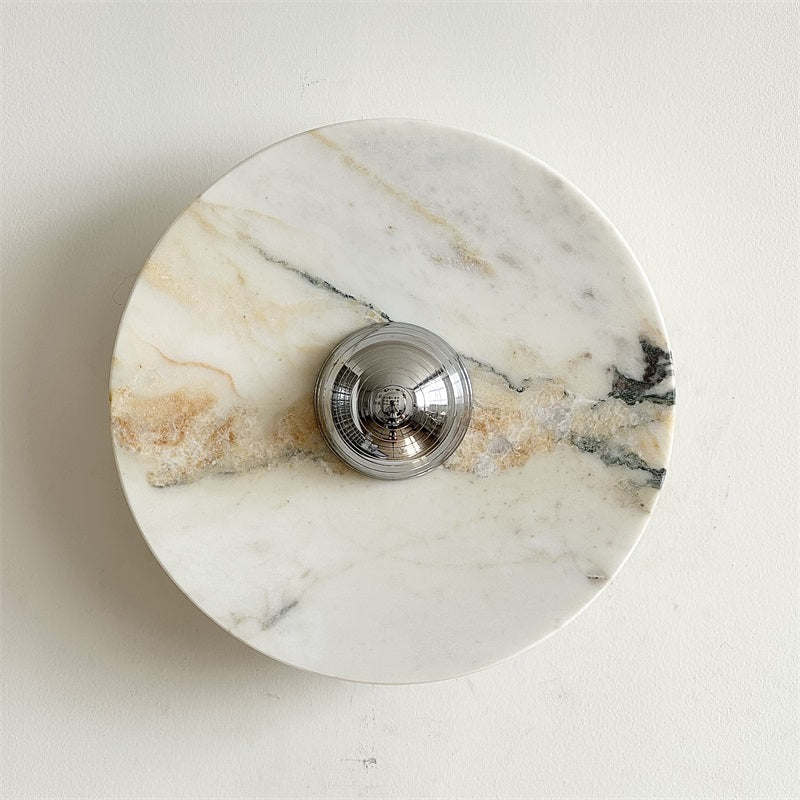 Calacatta Round Marble Wall Sconce