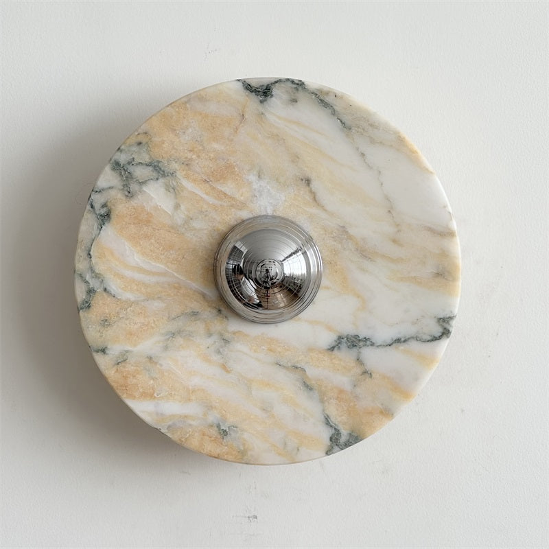 Calacatta Round Marble Wall Sconce