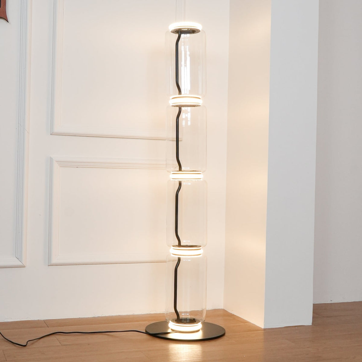 Bamboo Glass Floor Lamp - view 6