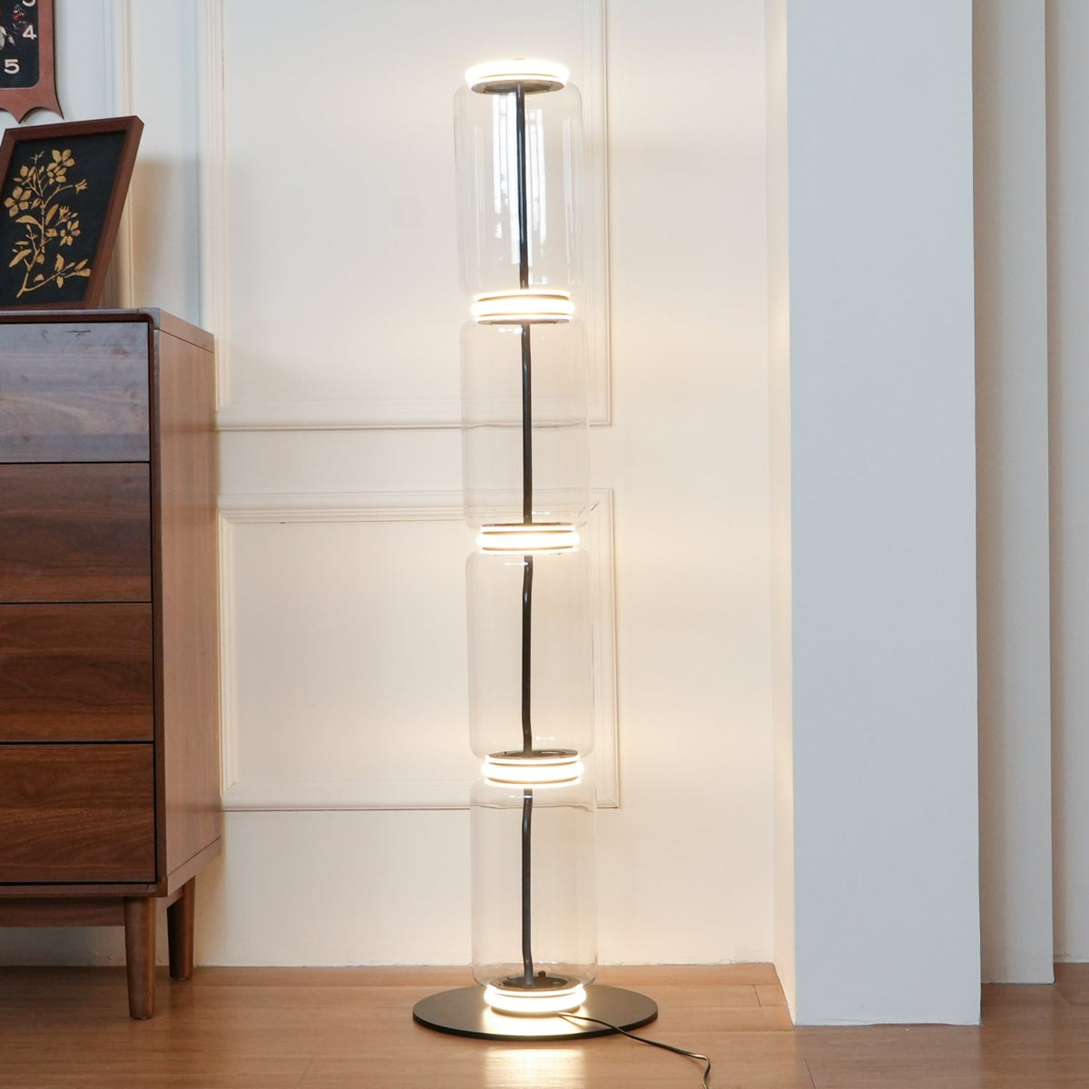 Bamboo Glass Floor Lamp - view 4