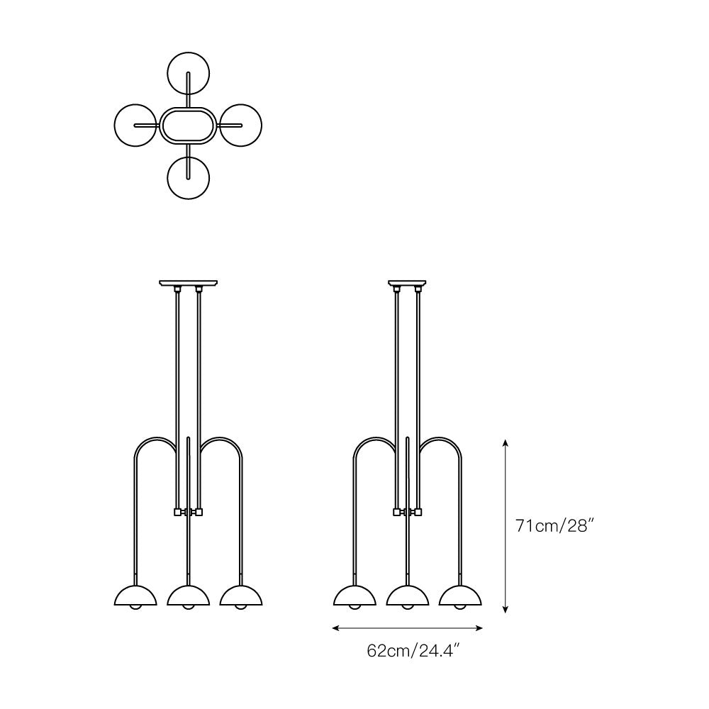Beaubien Atelier Brass Chandelier - view 3