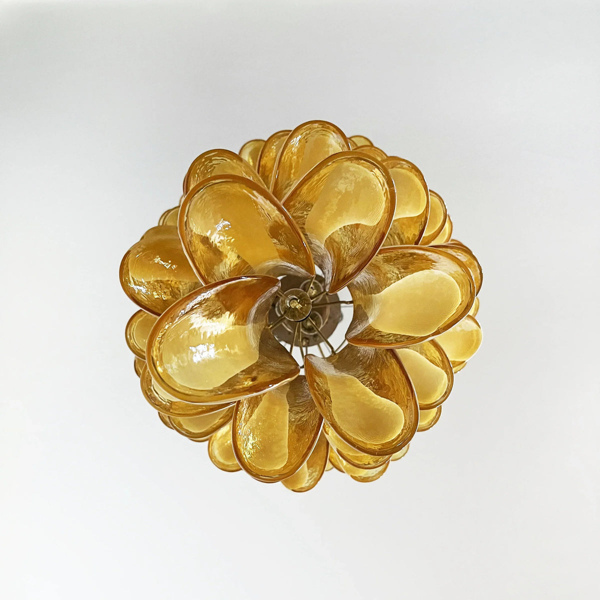 Petals Spiral Murano Amber Chandelier - view 19
