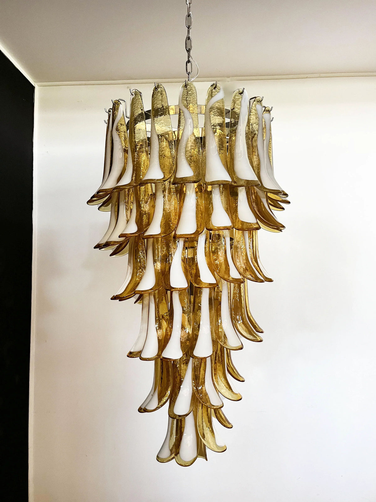 Petals Spiral Murano Amber Chandelier - view 17