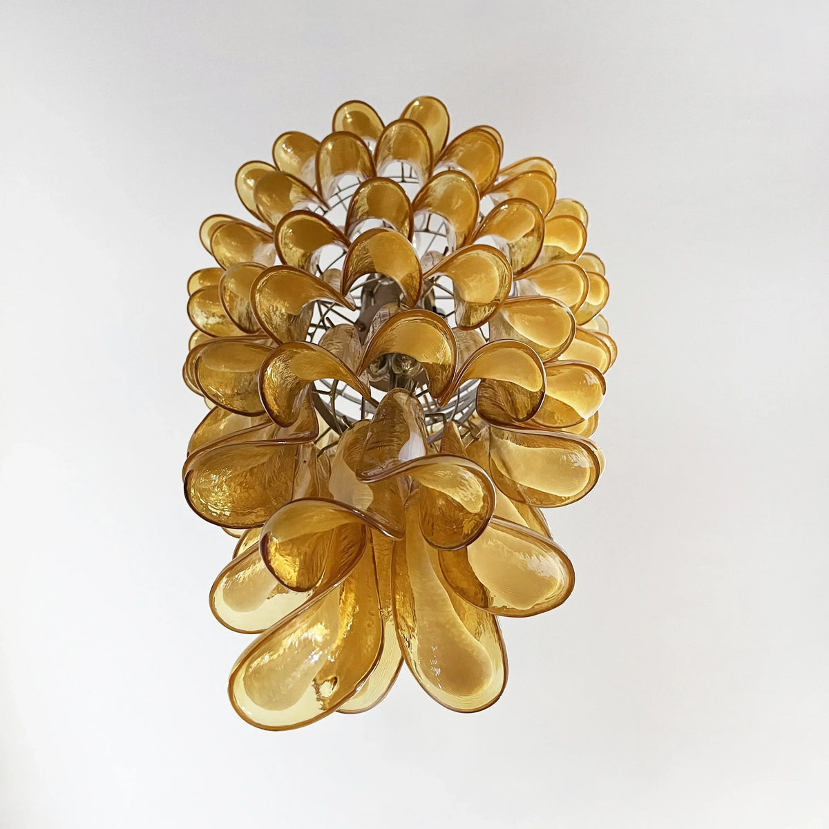 Petals Spiral Murano Amber Chandelier - view 18