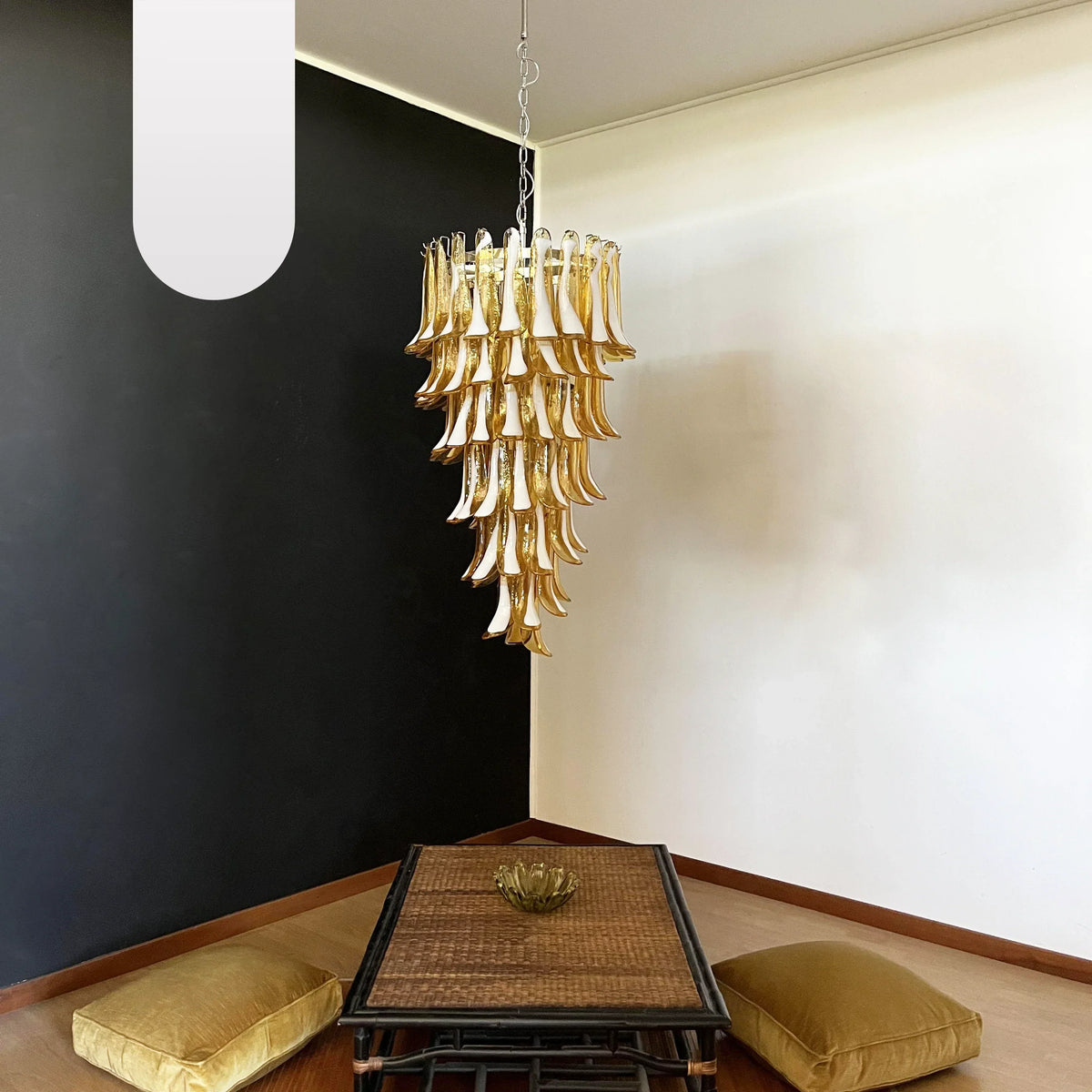 Petals Spiral Murano Amber Chandelier - view 21