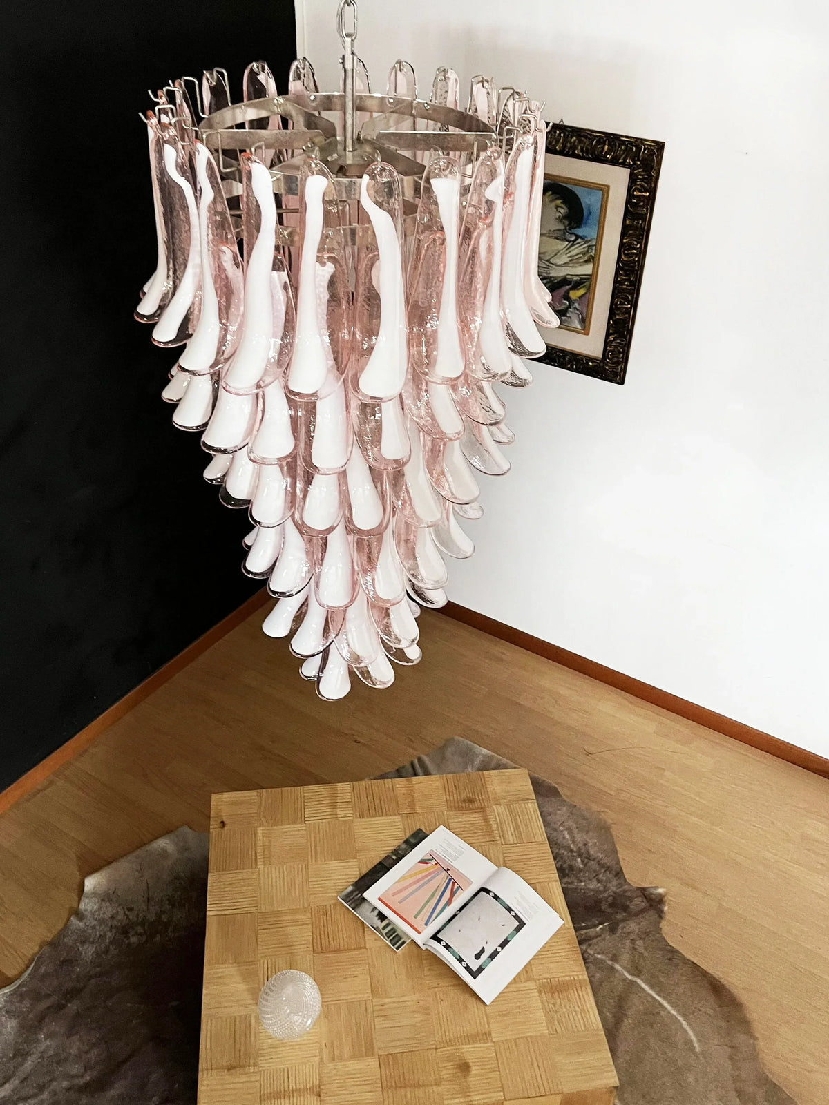 Petals Spiral Murano Pink Chandelier - view 10