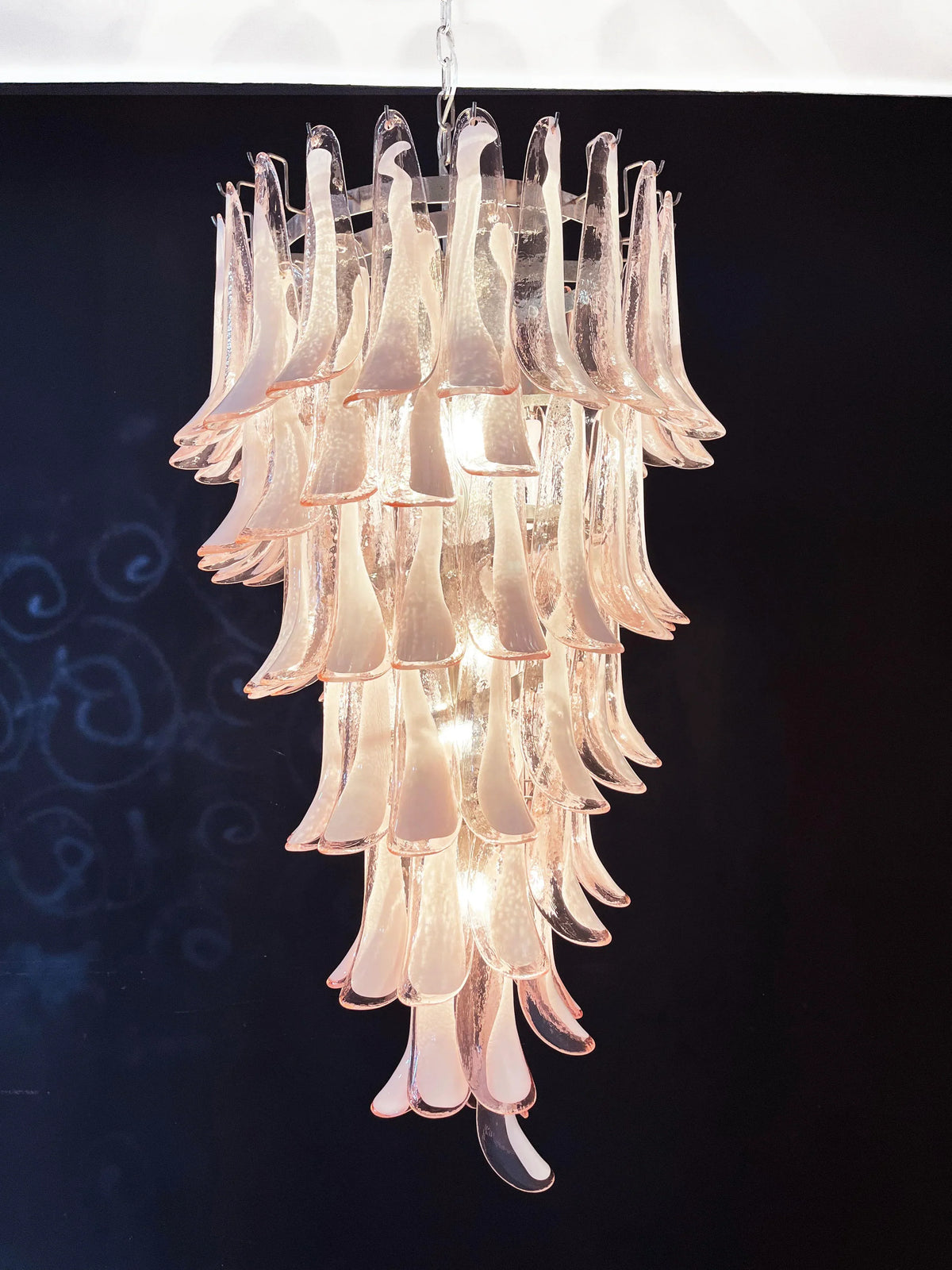 Petals Spiral Murano Pink Chandelier - view 14