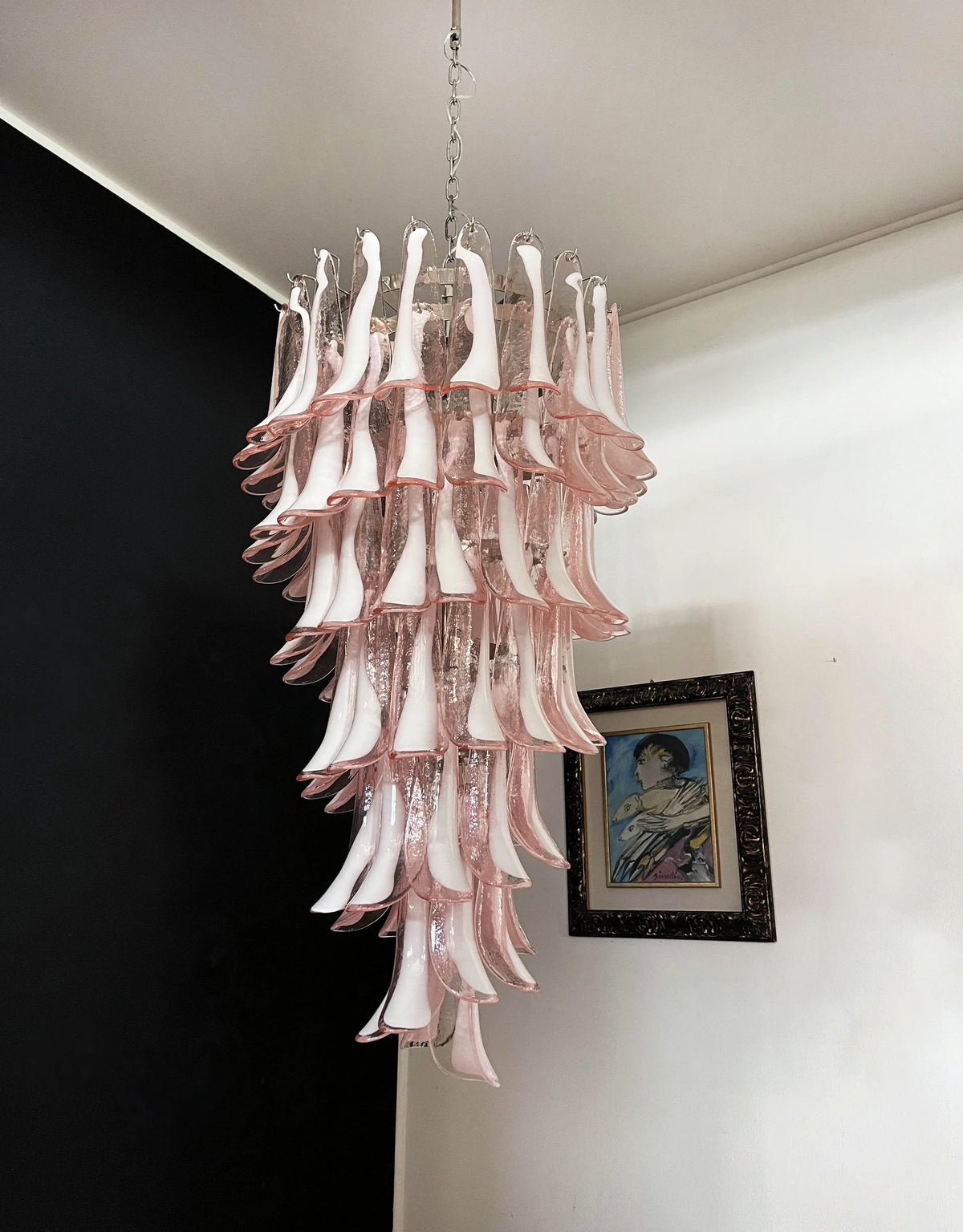 Petals Spiral Murano Pink Chandelier - view 12