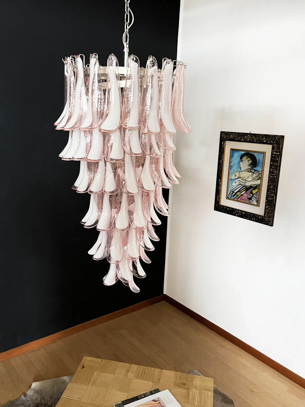 Petals Spiral Murano Pink Chandelier - view 8