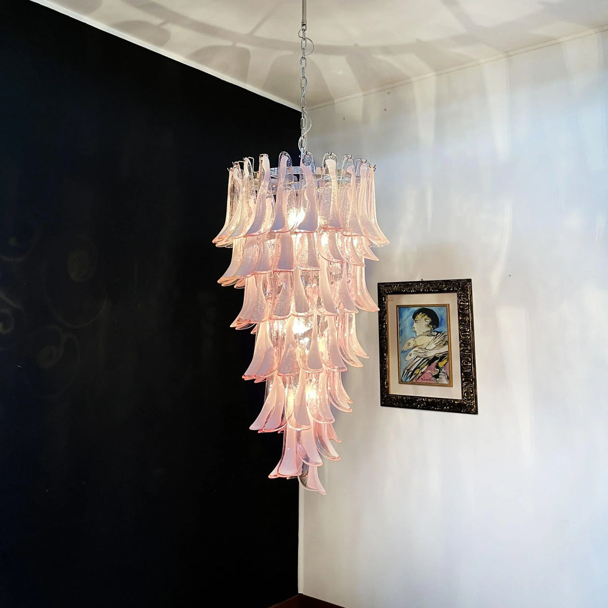 Petals Spiral Murano Pink Chandelier - view 5