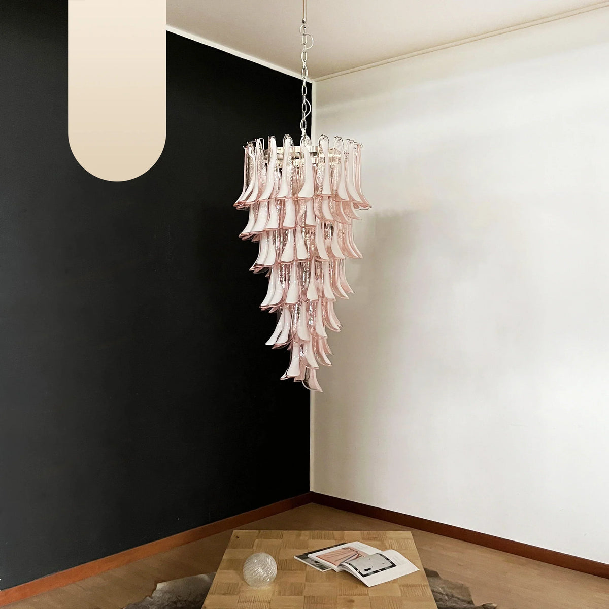 Petals Spiral Murano Pink Chandelier - view 17