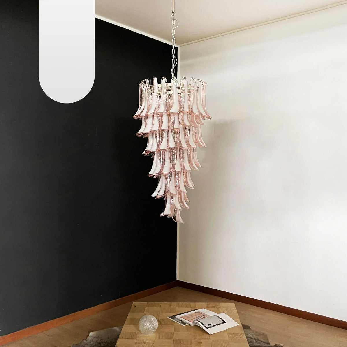 Petals Spiral Murano Pink Chandelier - view 18