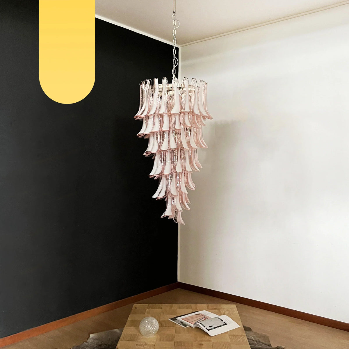 Petals Spiral Murano Pink Chandelier - view 19