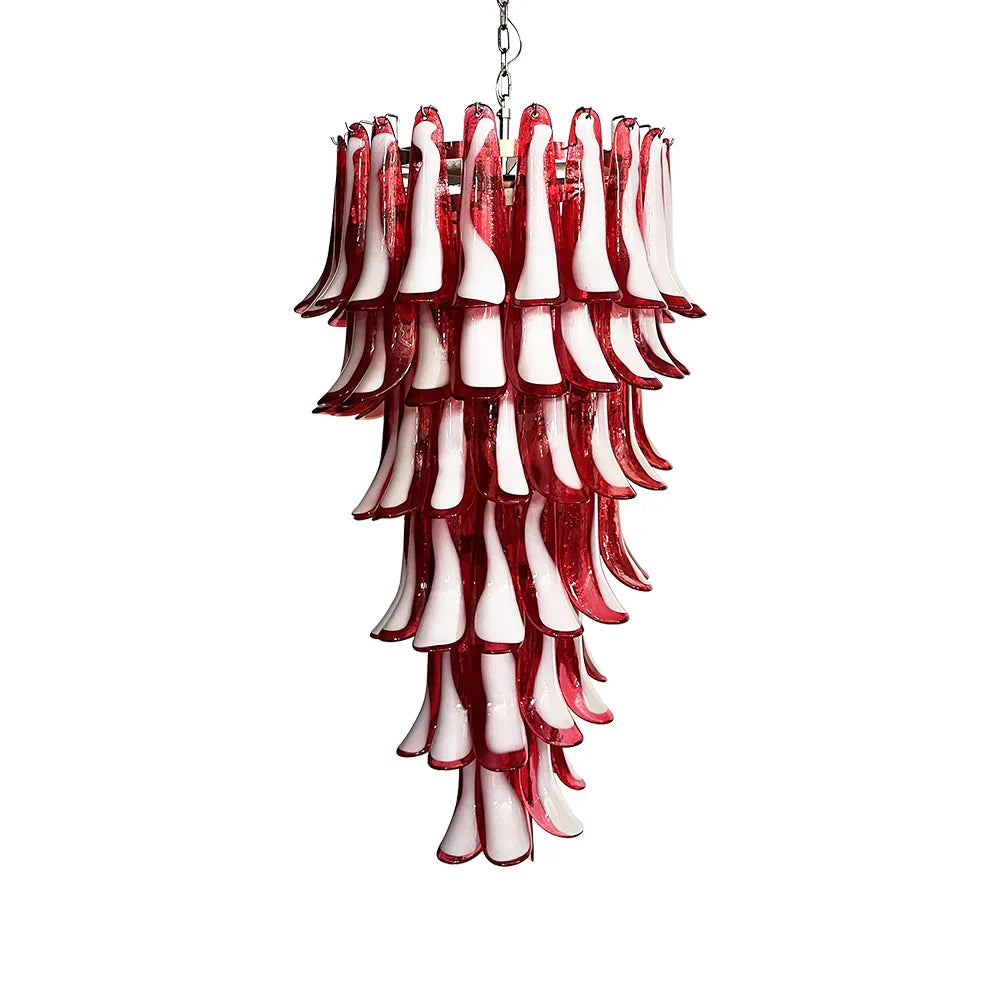 Petals Spiral Murano Red Chandelier - view 23