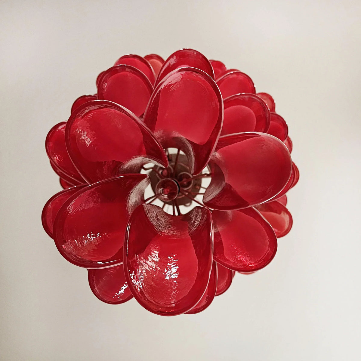 Petals Spiral Murano Red Chandelier - view 19