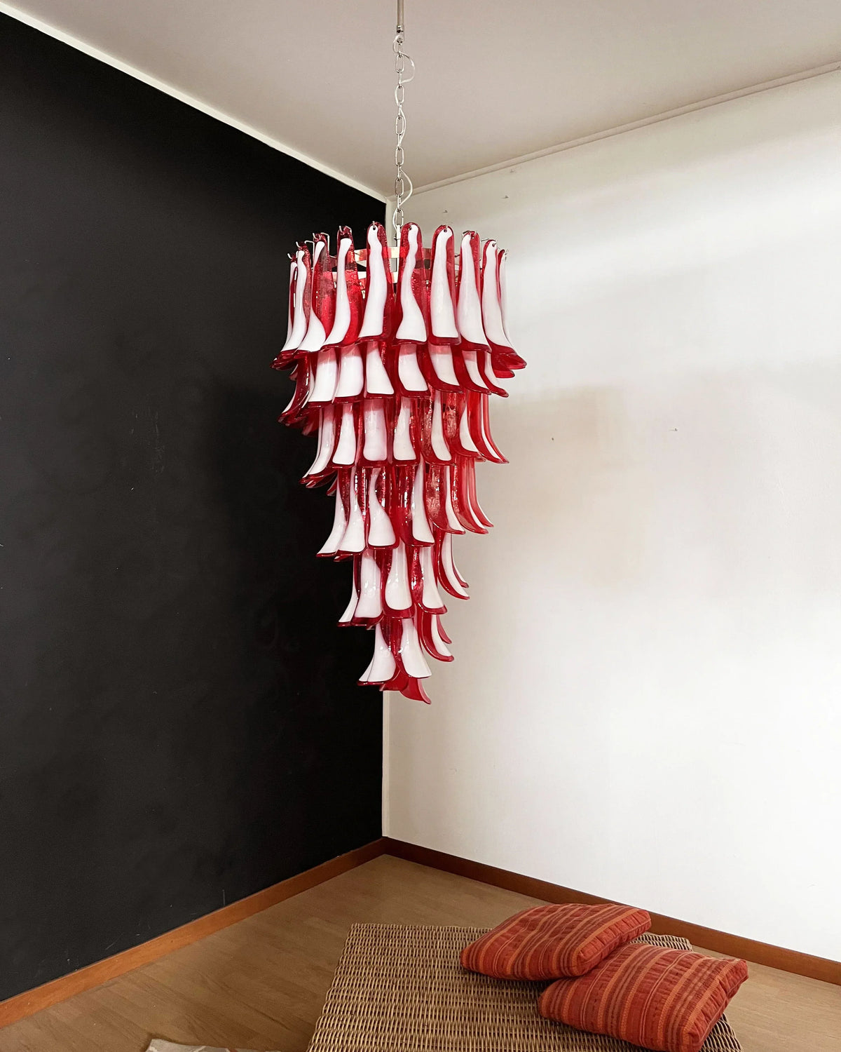 Petals Spiral Murano Red Chandelier - view 4