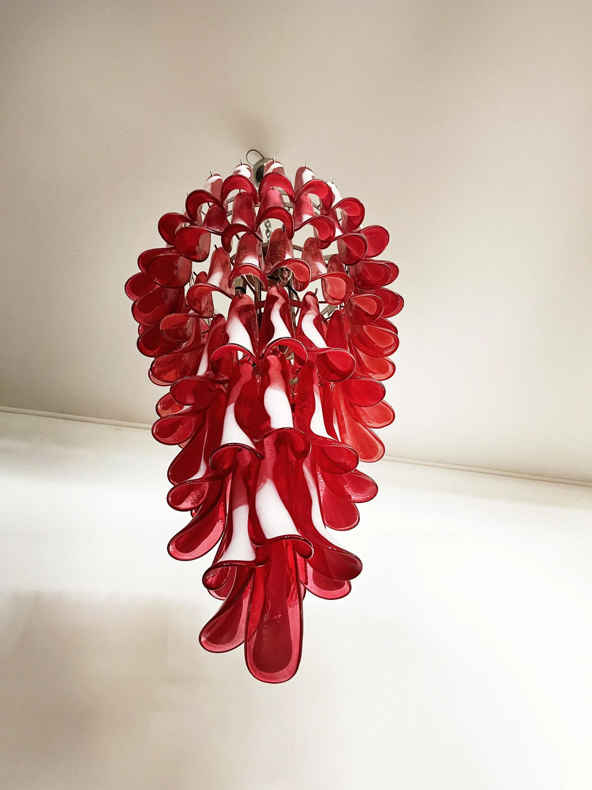 Petals Spiral Murano Red Chandelier - view 16