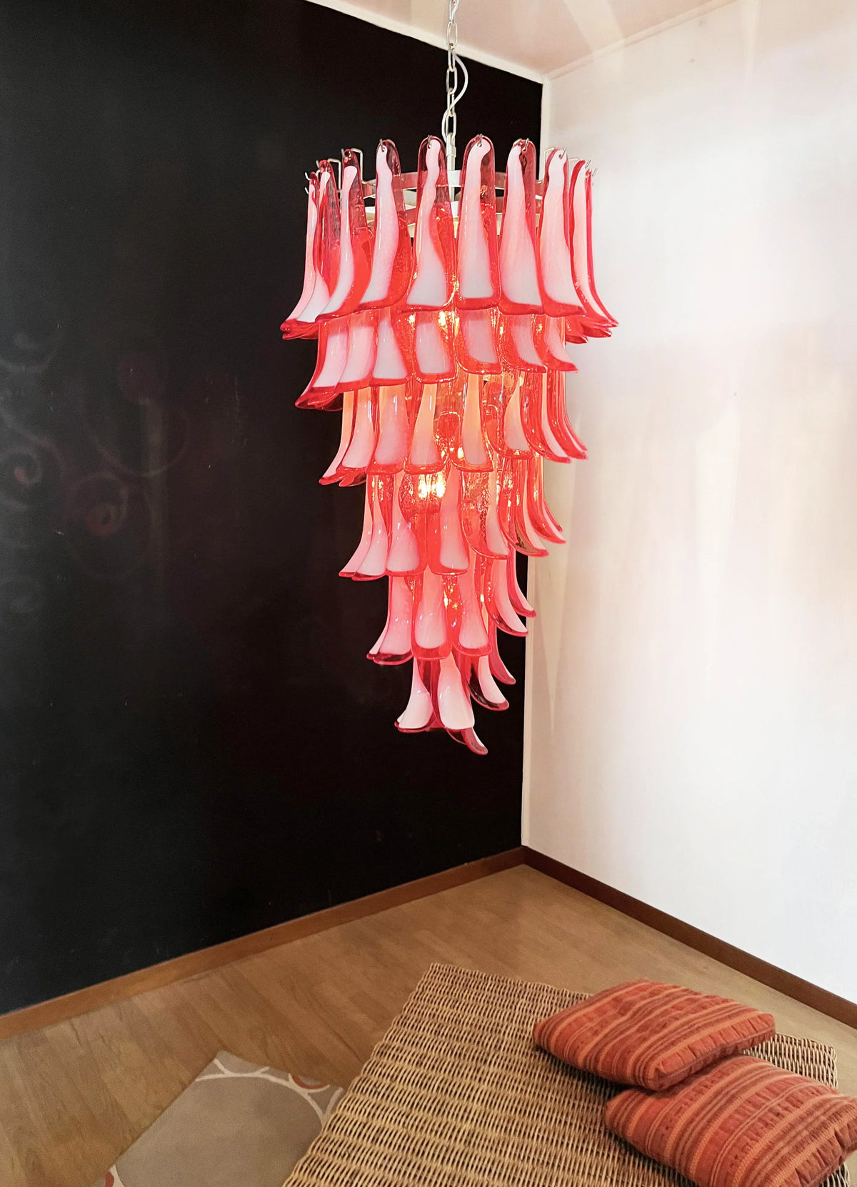 Petals Spiral Murano Red Chandelier - view 5