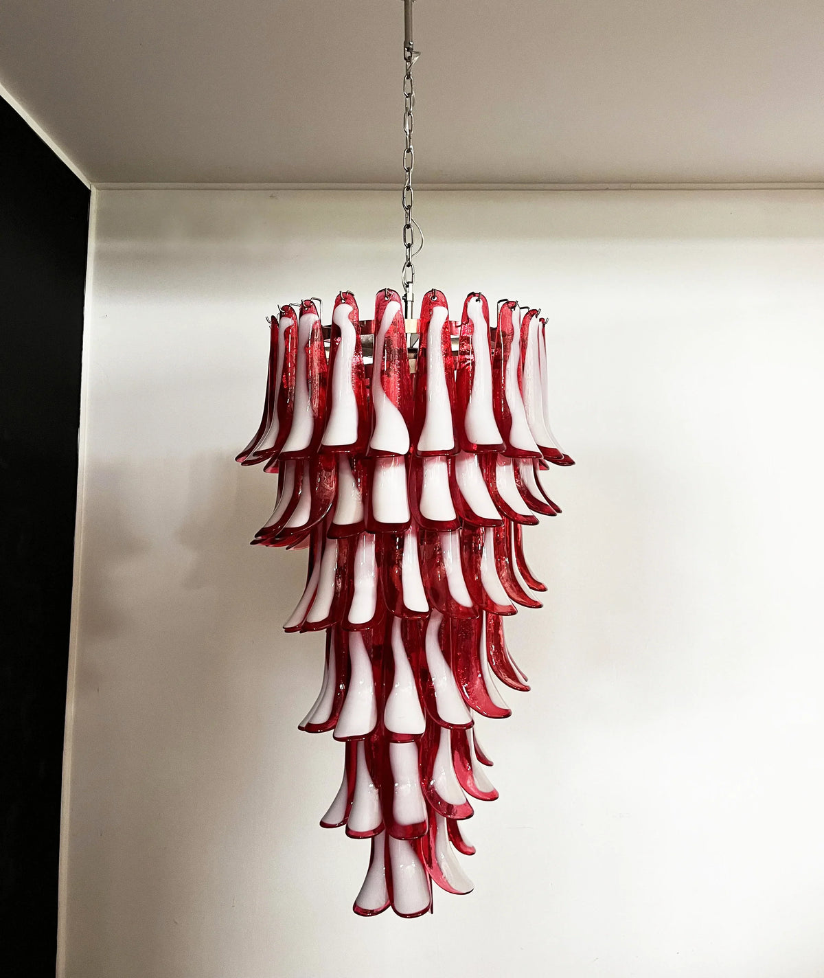 Petals Spiral Murano Red Chandelier - view 13