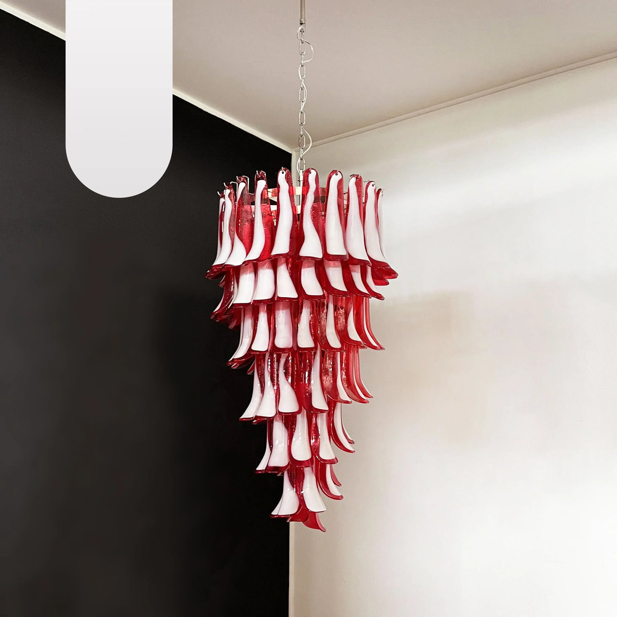Petals Spiral Murano Red Chandelier - view 21