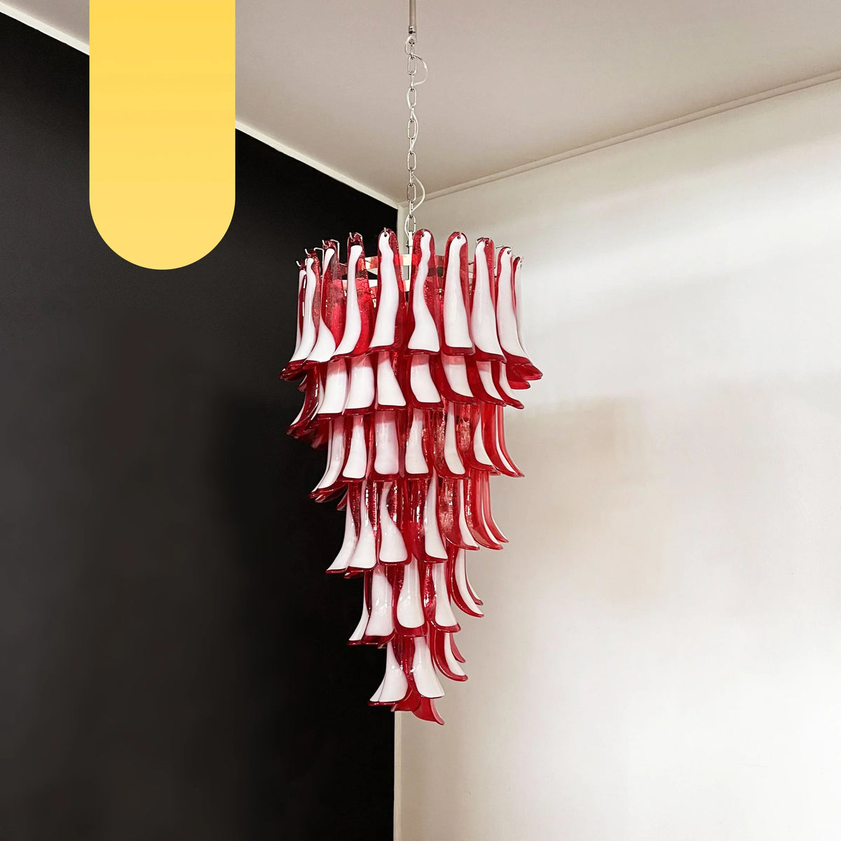 Petals Spiral Murano Red Chandelier - view 22