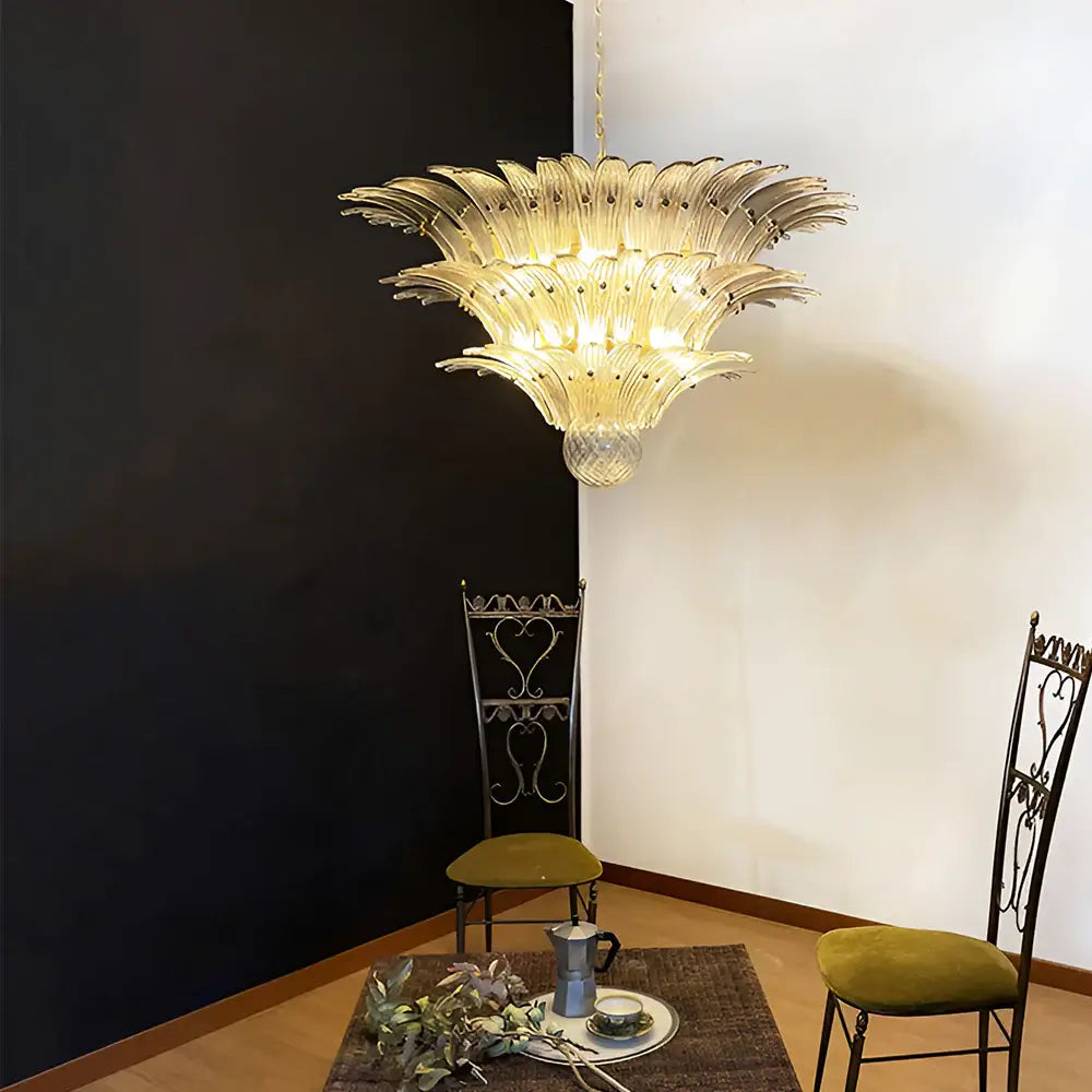 Beautifully Murano Palmette Smoked Chandelier - view 2