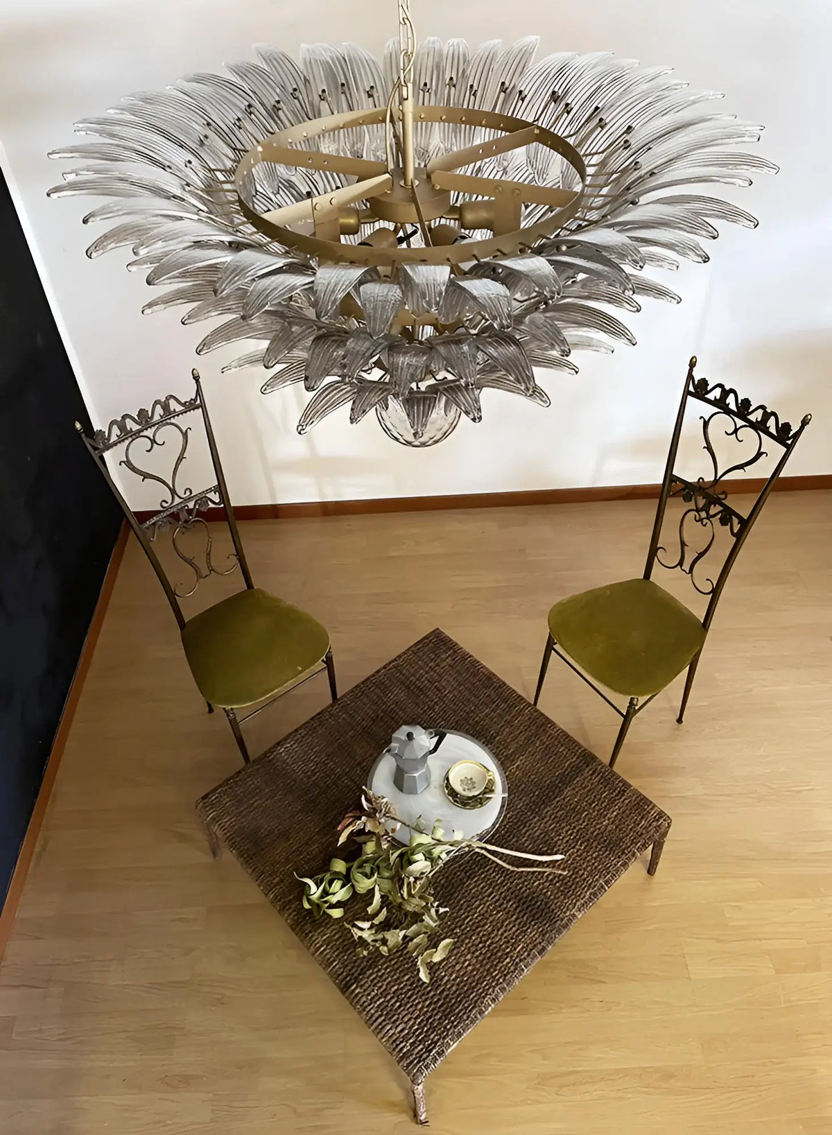 Beautifully Murano Palmette Smoked Chandelier - view 11