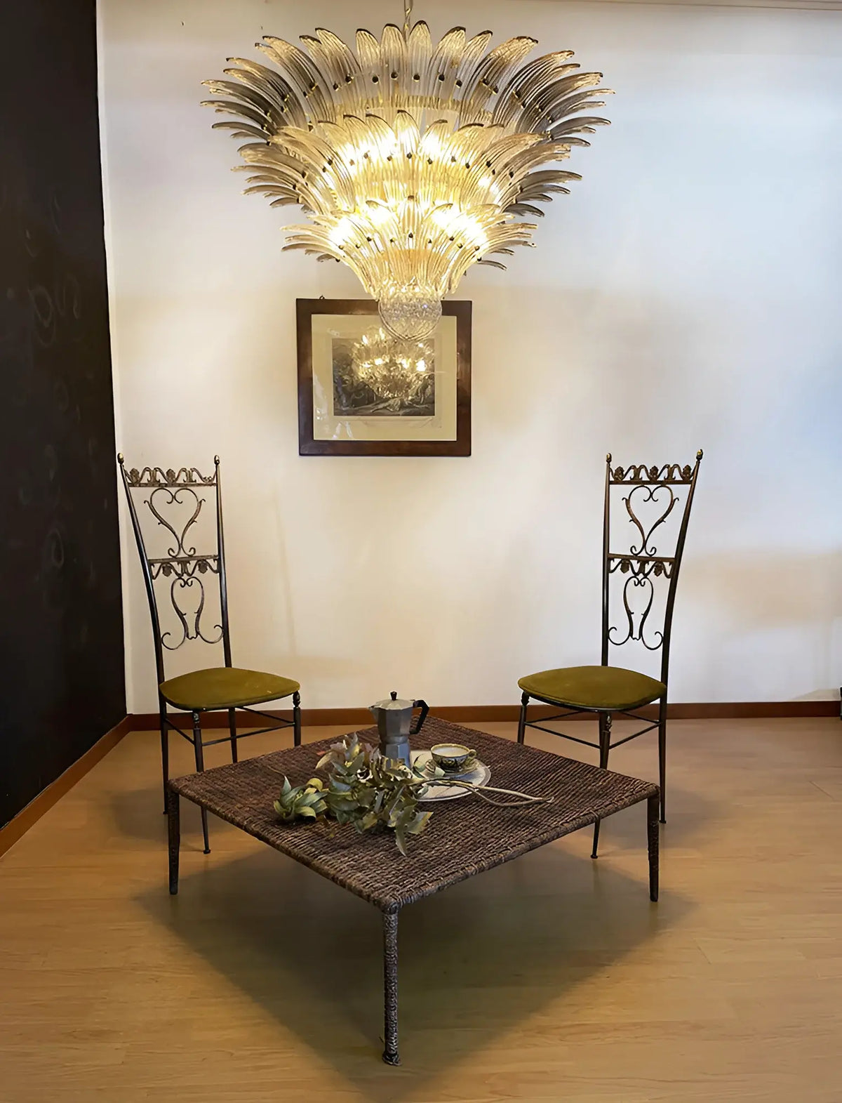 Beautifully Murano Palmette Smoked Chandelier - view 6