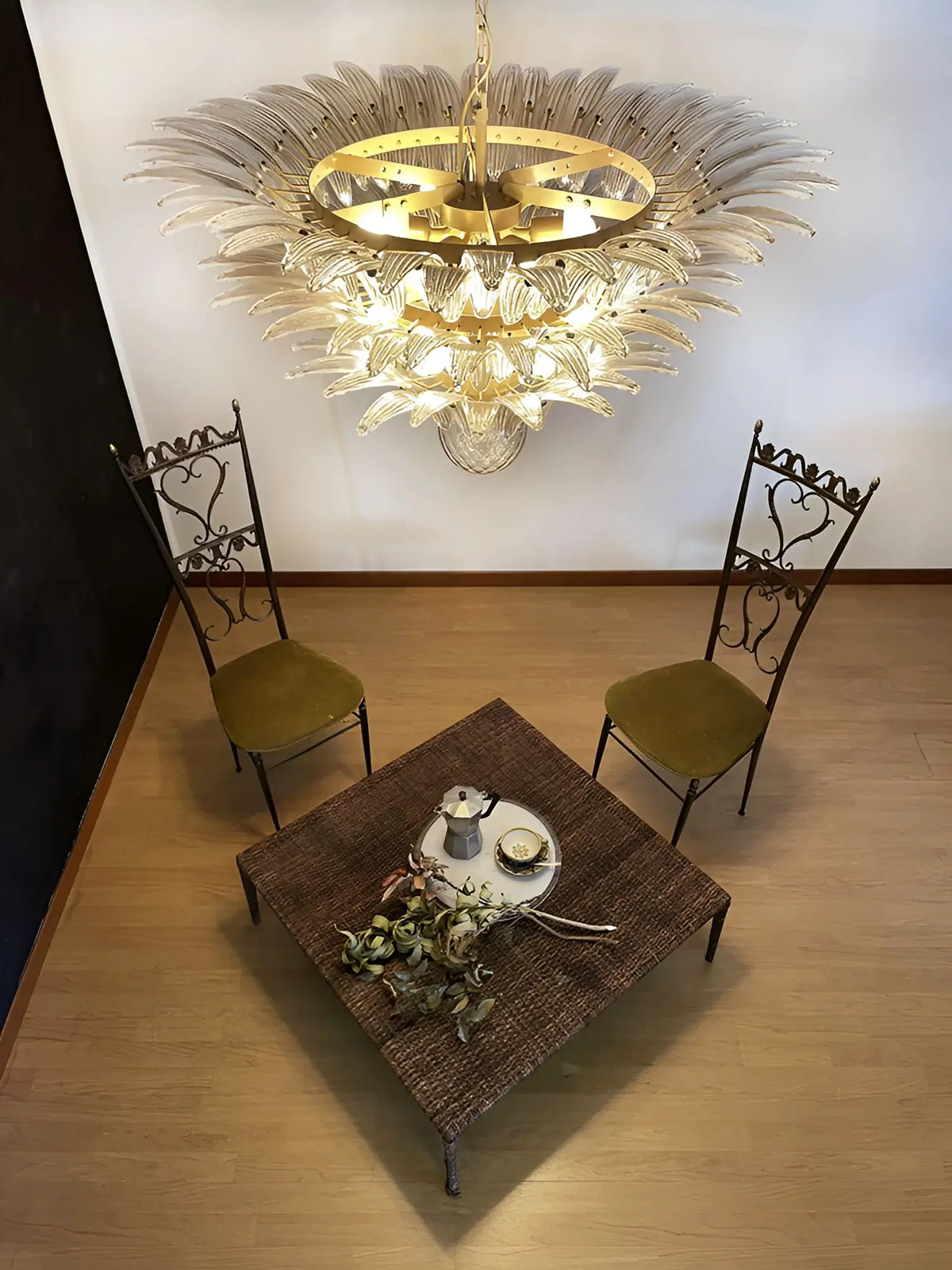 Beautifully Murano Palmette Smoked Chandelier - view 10