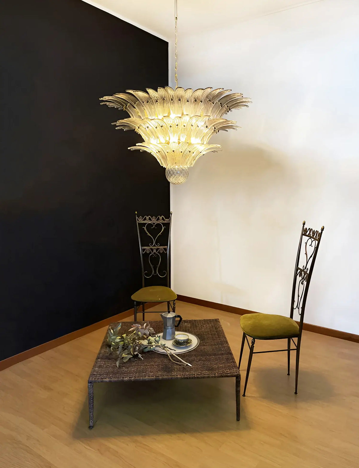 Beautifully Murano Palmette Smoked Chandelier - view 5