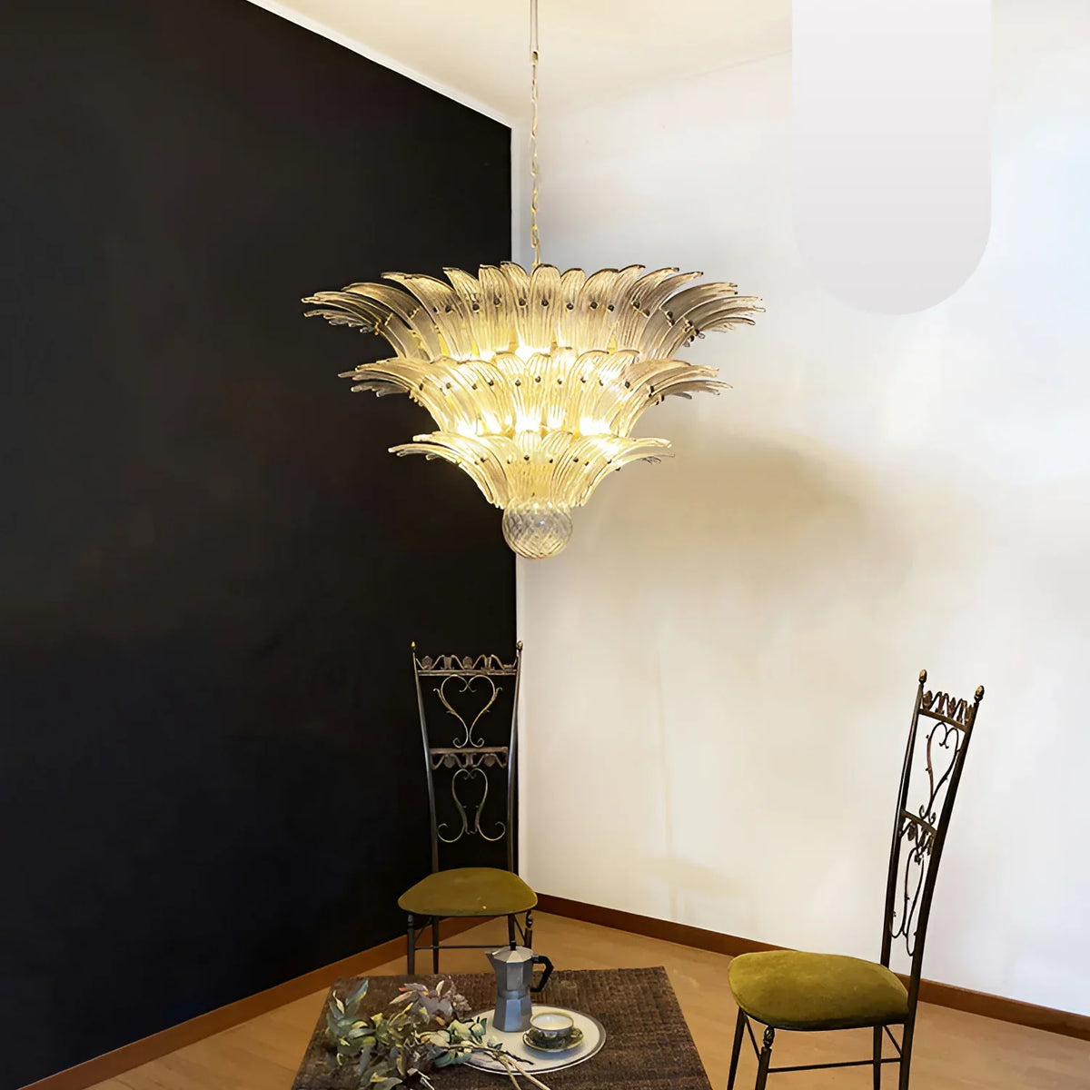 Beautifully Murano Palmette Smoked Chandelier - view 17