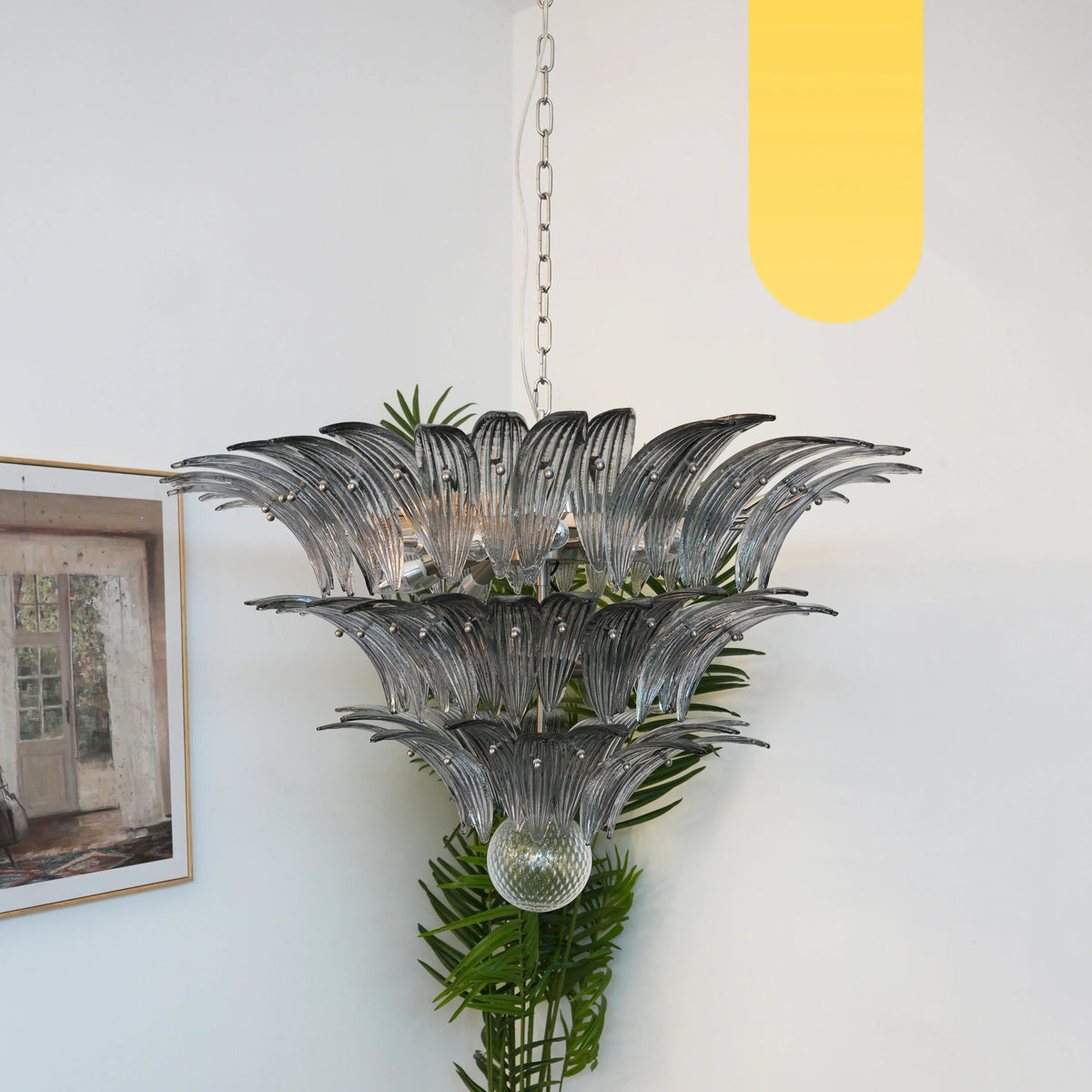 Beautifully Murano Palmette Smoked Chandelier - view 25
