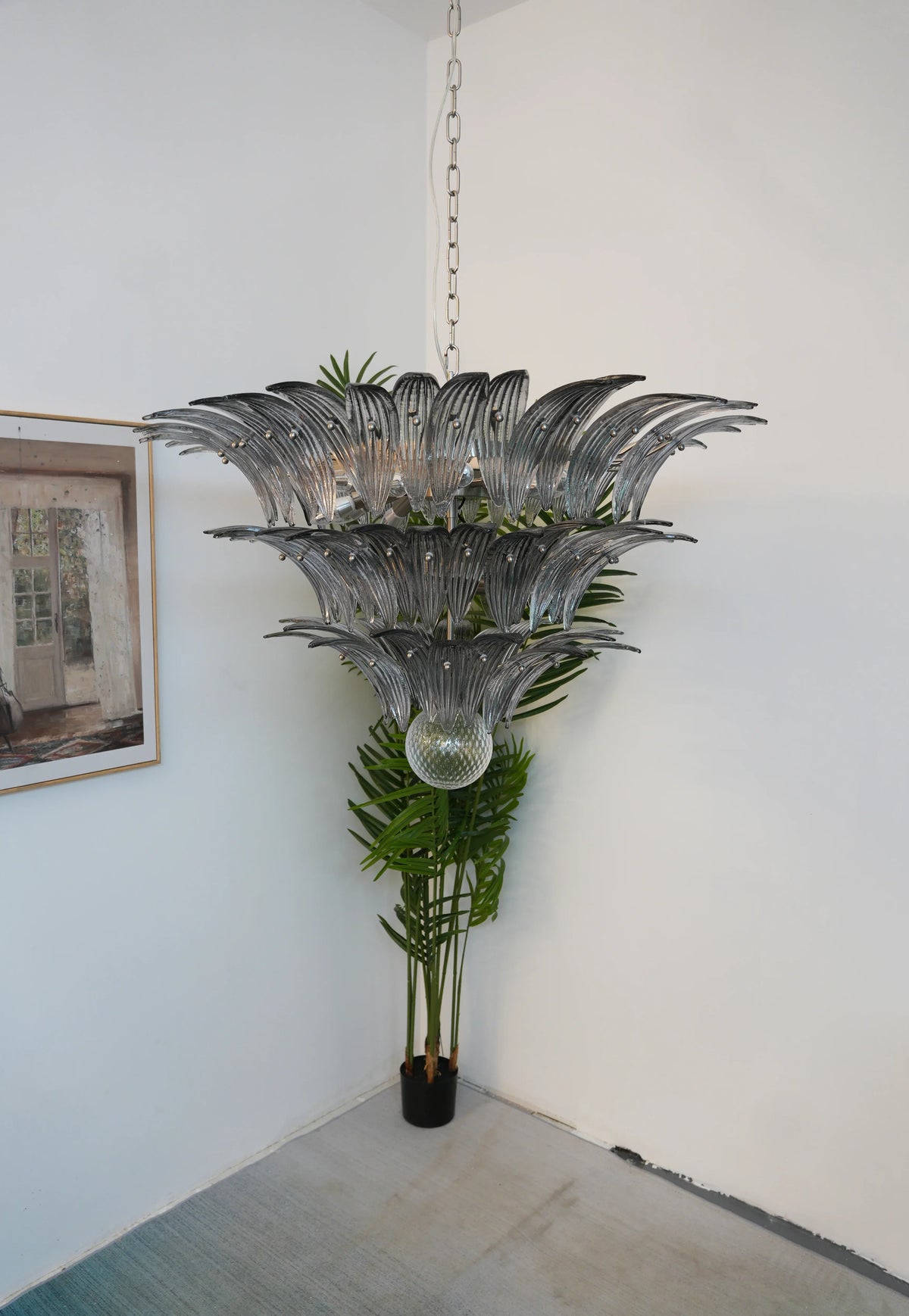 Beautifully Murano Palmette Smoked Chandelier - view 4