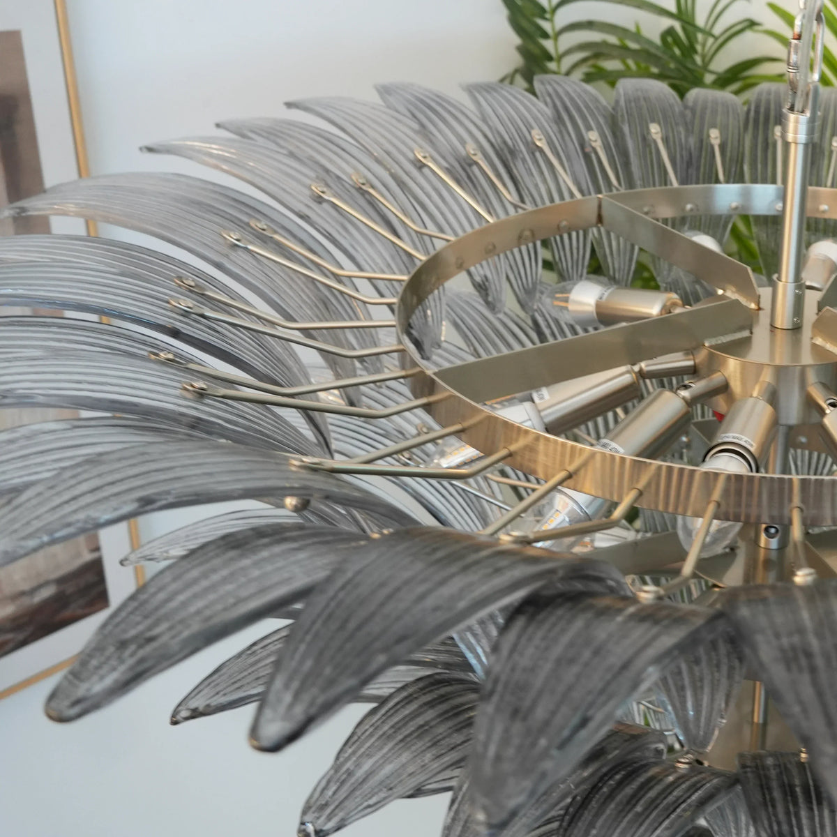 Beautifully Murano Palmette Smoked Chandelier - view 22