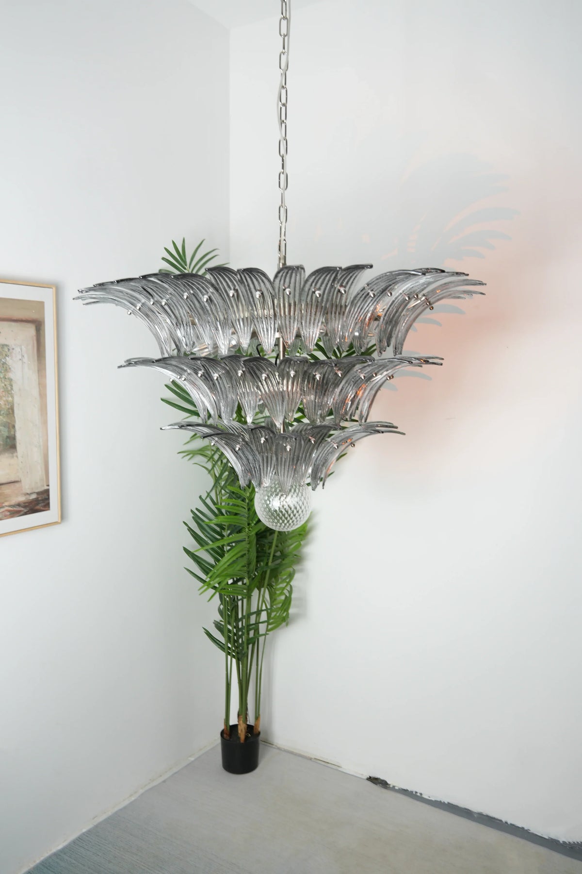 Beautifully Murano Palmette Smoked Chandelier - view 18