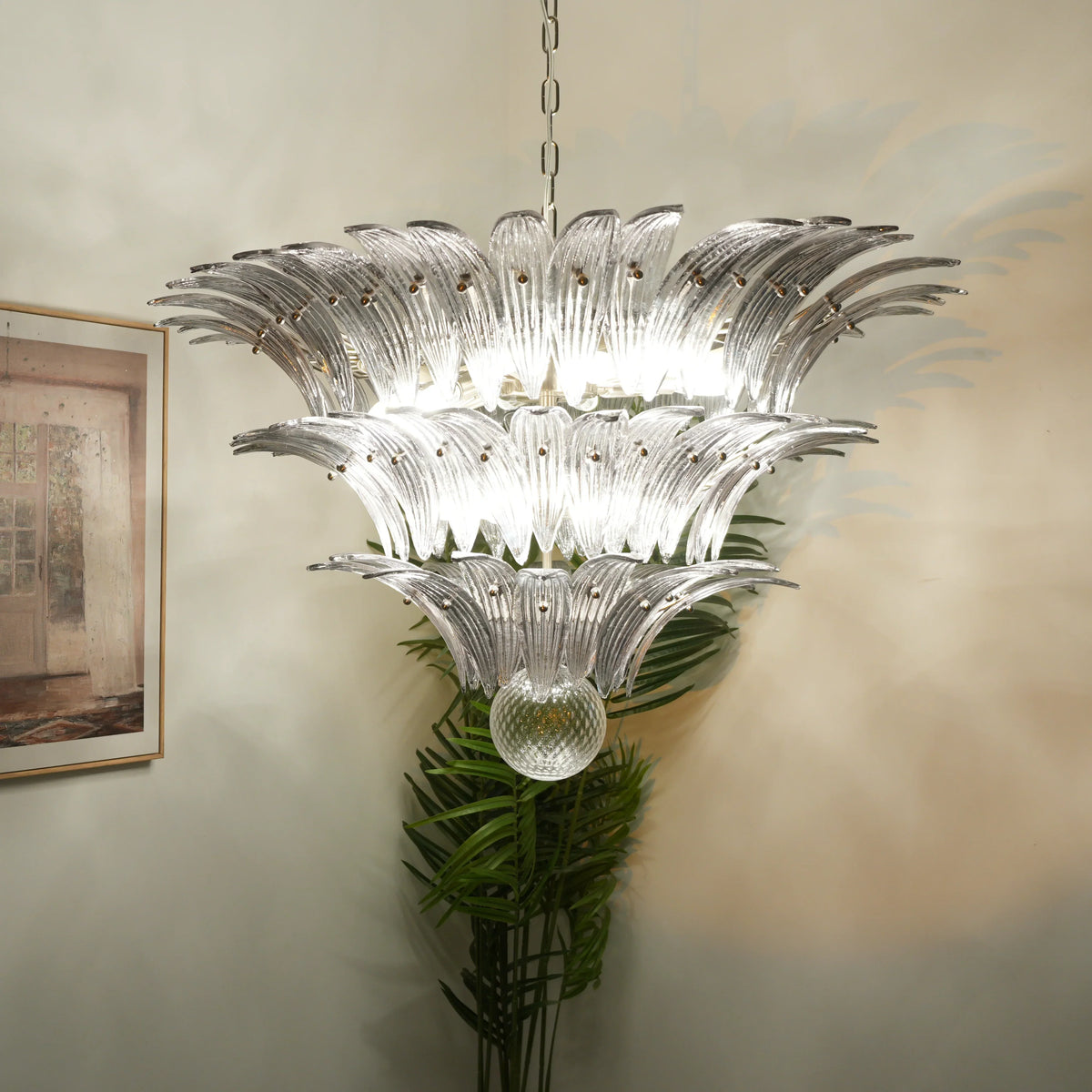 Beautifully Murano Palmette Smoked Chandelier - view 12