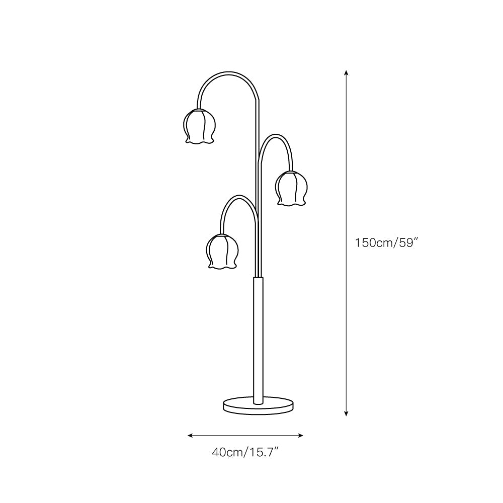 Bell Orchid Floor Lamp - view 3