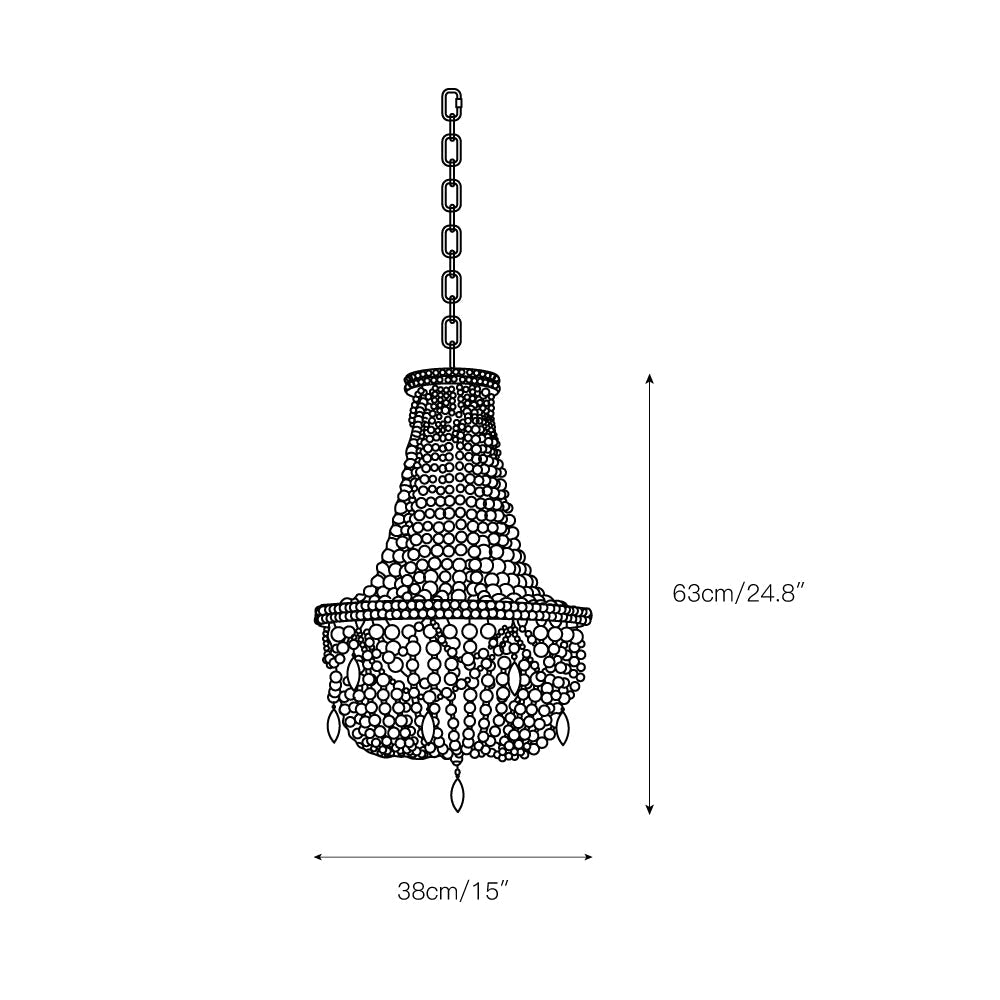 Betsey Wood Bead Chandelier - view 3