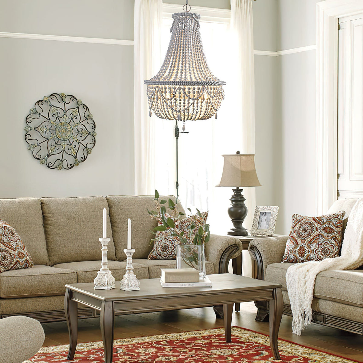 Betsey Wood Bead Chandelier - view 8