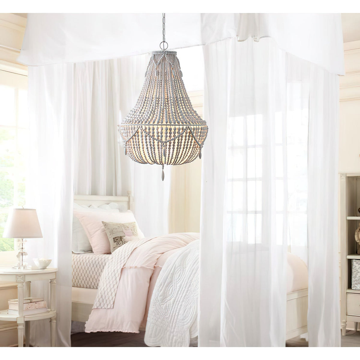 Betsey Wood Bead Chandelier - view 11