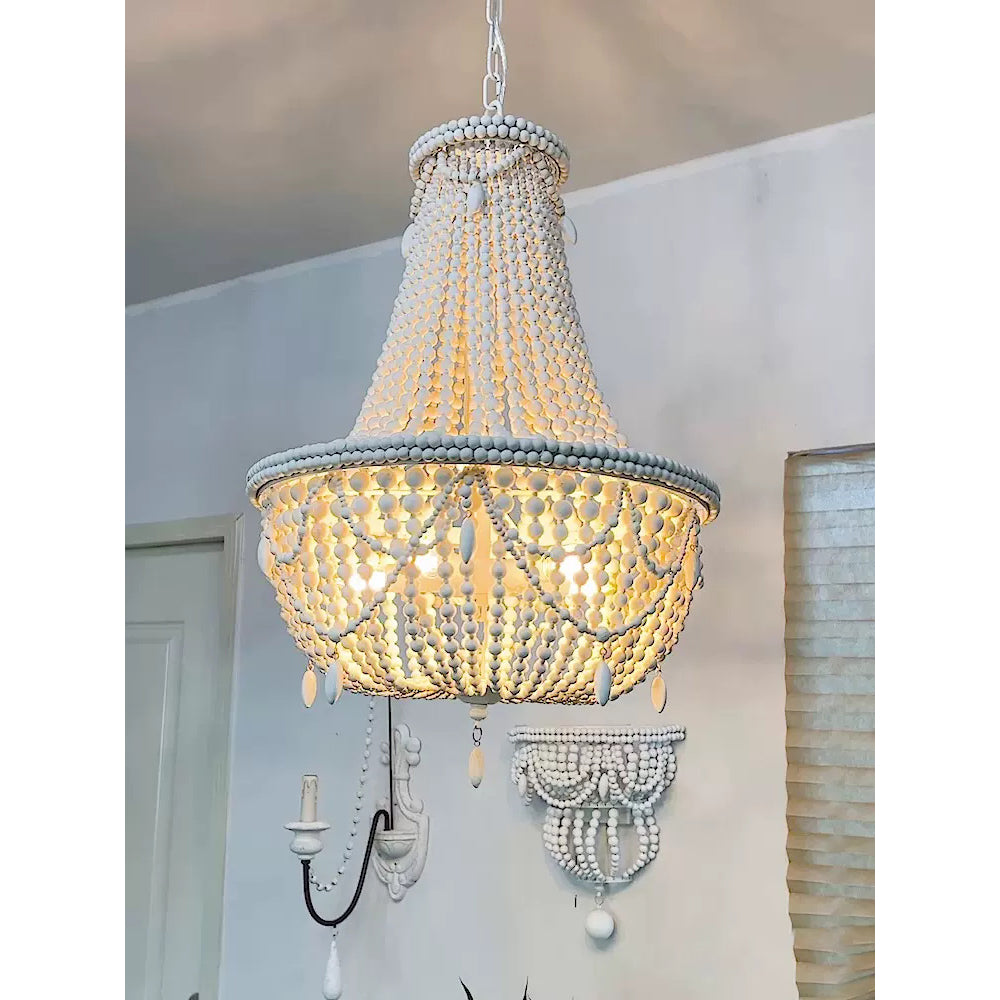 Betsey Wood Bead Chandelier - view 14