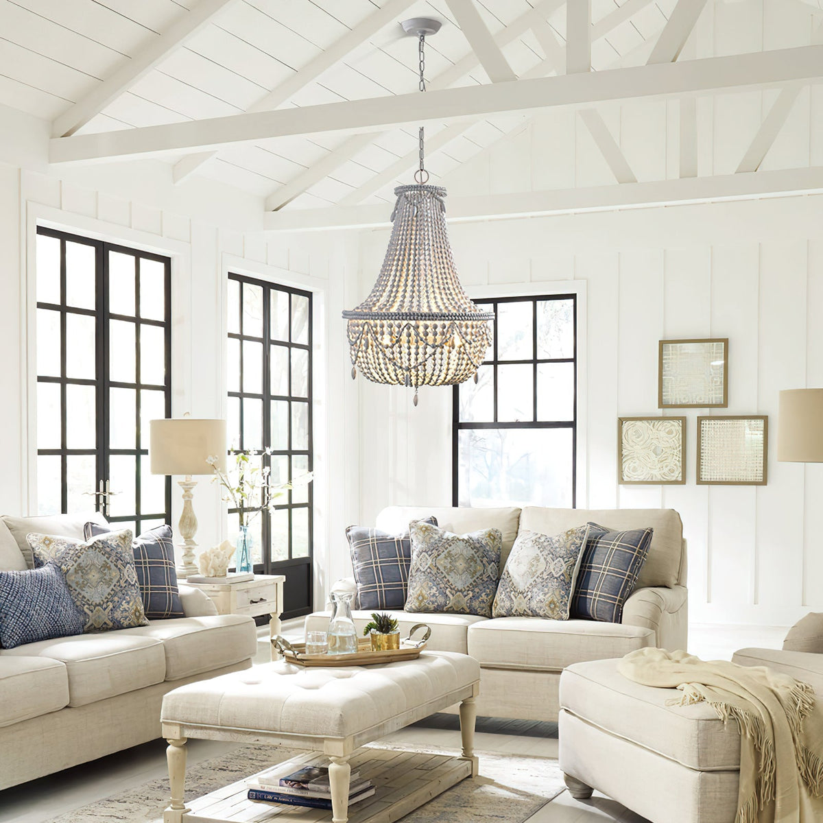 Betsey Wood Bead Chandelier - view 5